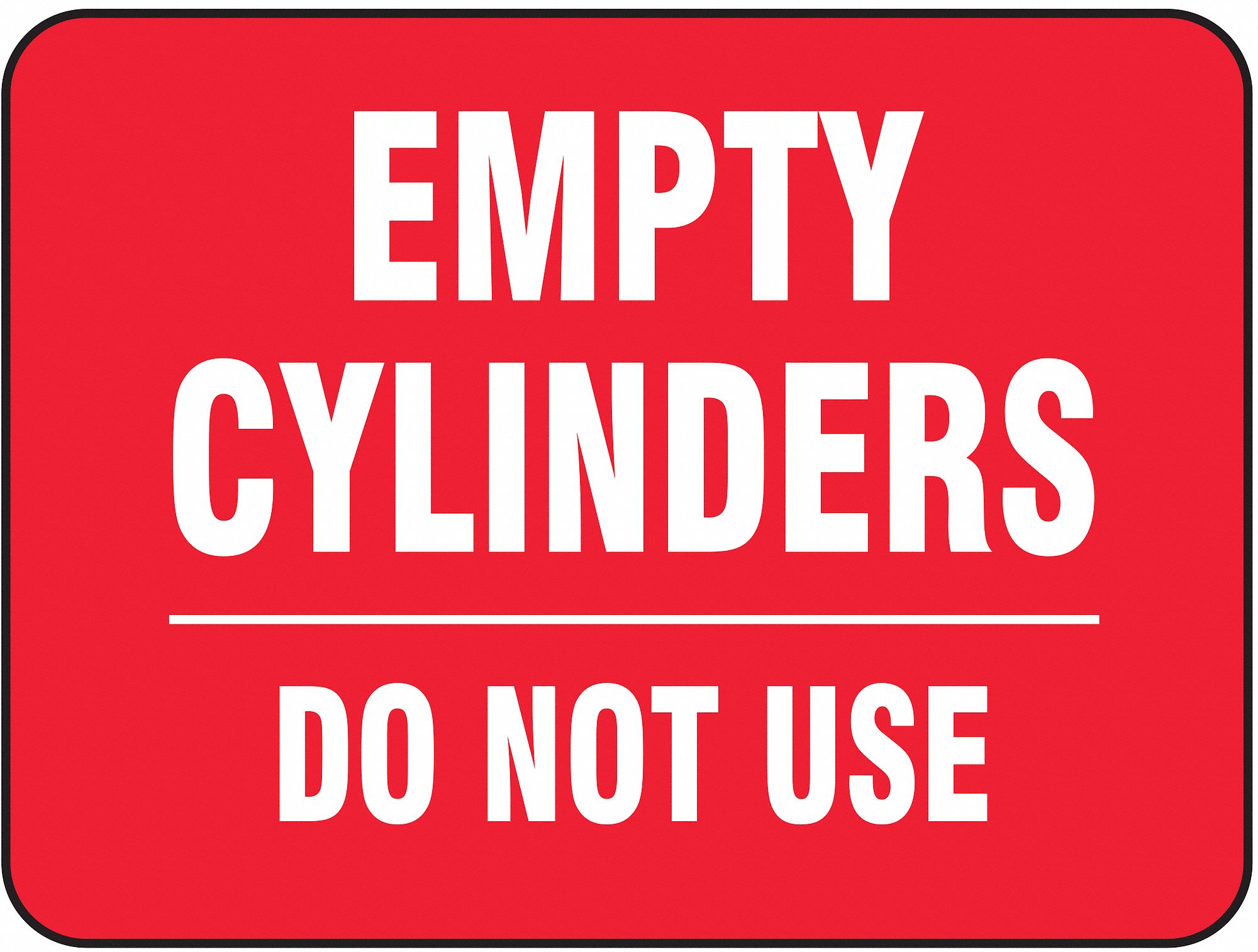 Gas Cylinder Sign Label, 10 In. W, 7 In. H