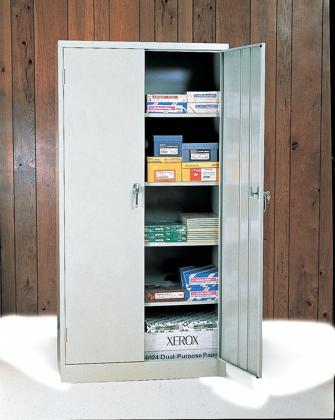 Storage Cabinet, 36 x18x72 In, Beige, Steel