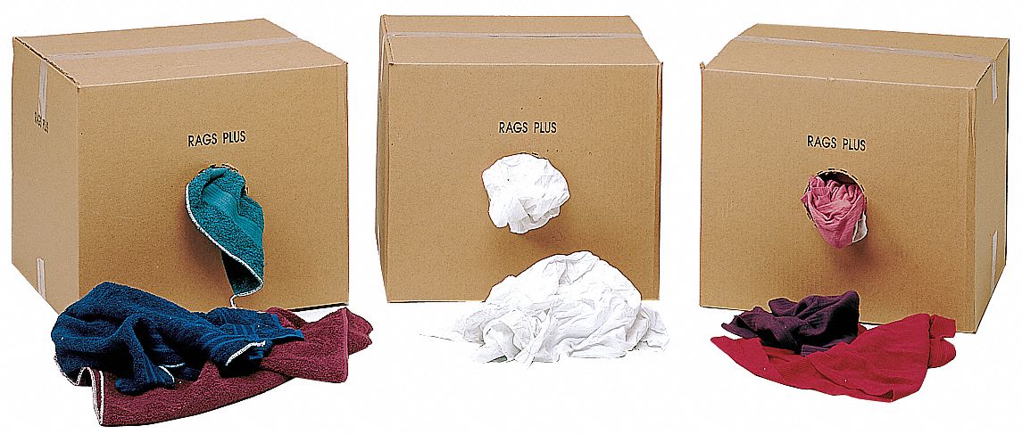 Cloth Rag, Rcycld T-shrt, 25 lb, Pk 200