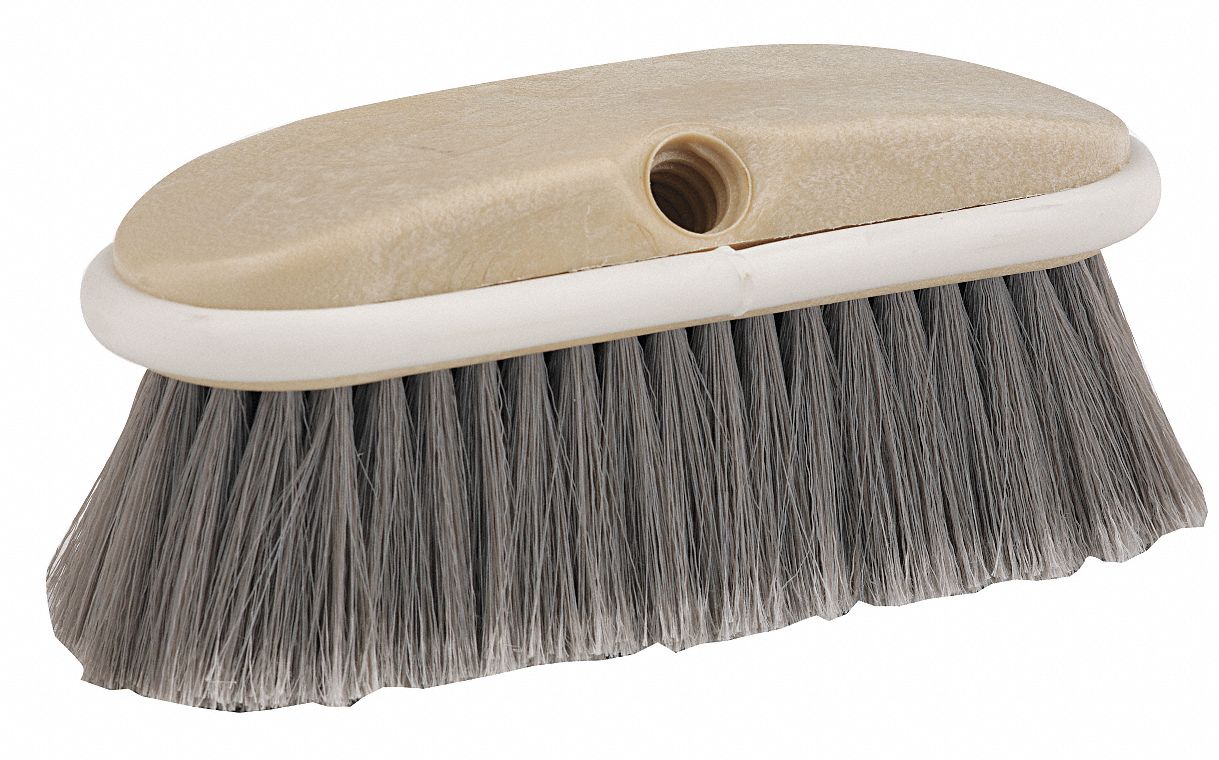 Wash-N-Scrub Brush, 8 In Blck, 2 In Trm