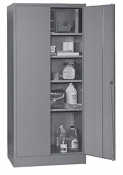 Storage Cabinet, Gray, 72x36x18 In