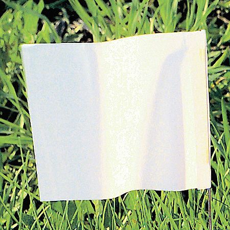 Marking Flag, White, Blank, PVC, PK100