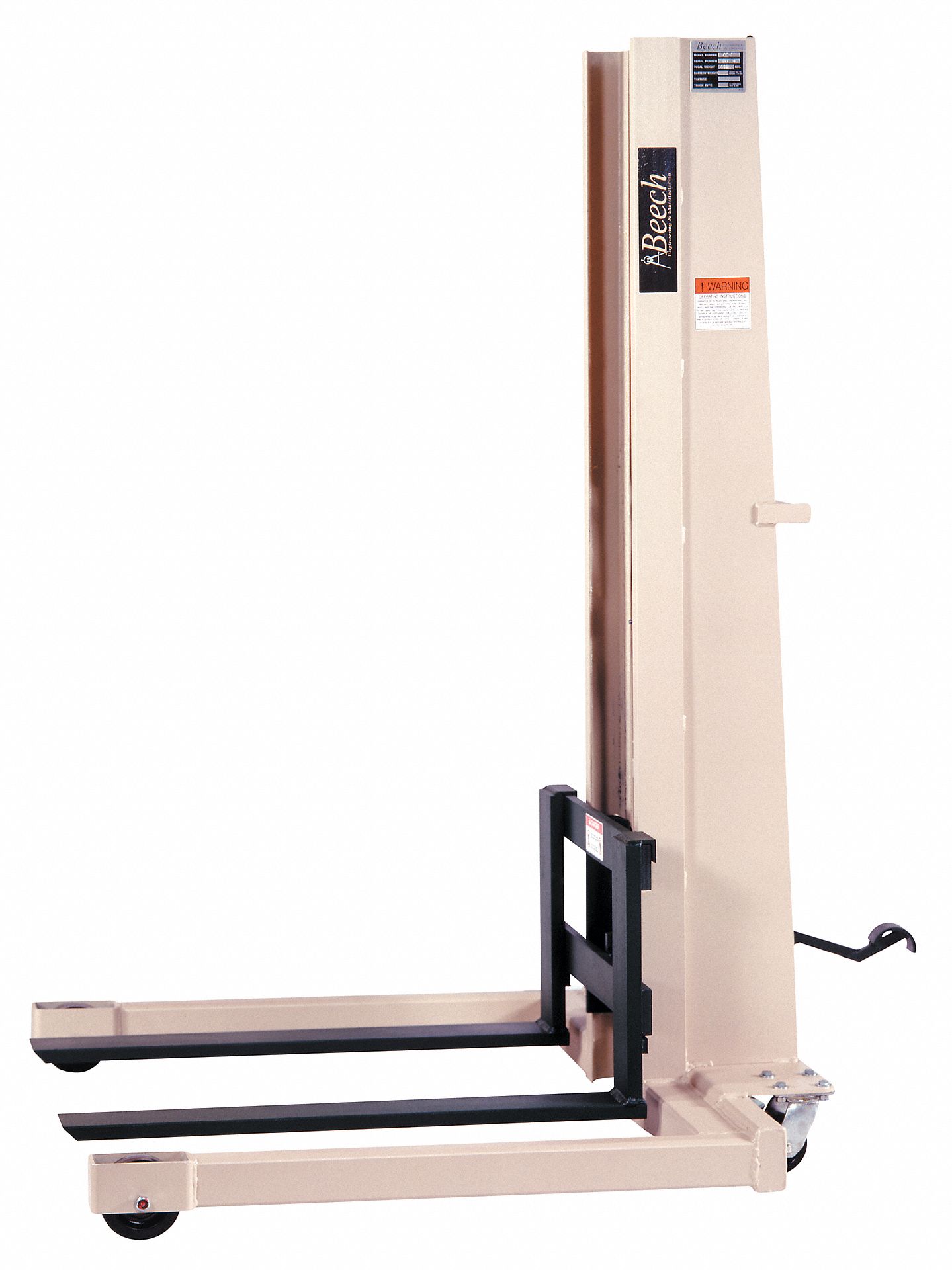 Stacker, 1000 lb, 66 In Lift, 92 In H