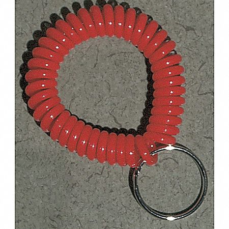 Wrist Coil with Key Ring, Red