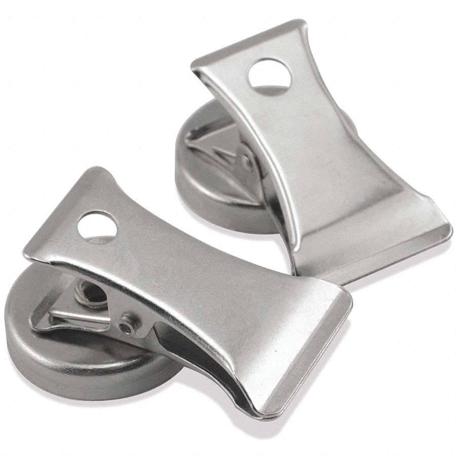 Magnetic Clip, Steel, PK2
