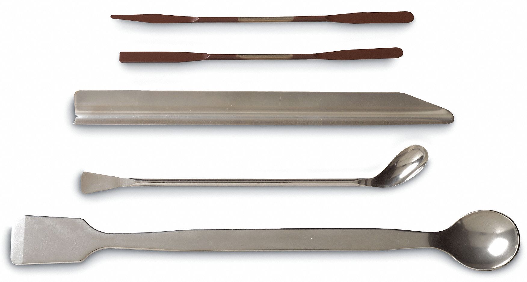 Lab Spoon w/Spatula, 304SS, 1.7ml Capacity