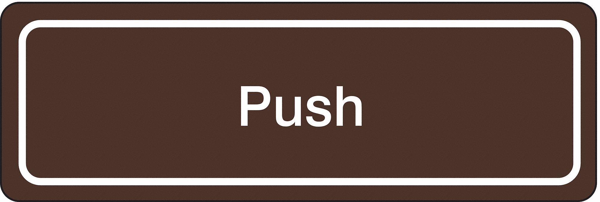 Information Sign, 3 x 9In, WHT/BR, ACRYL