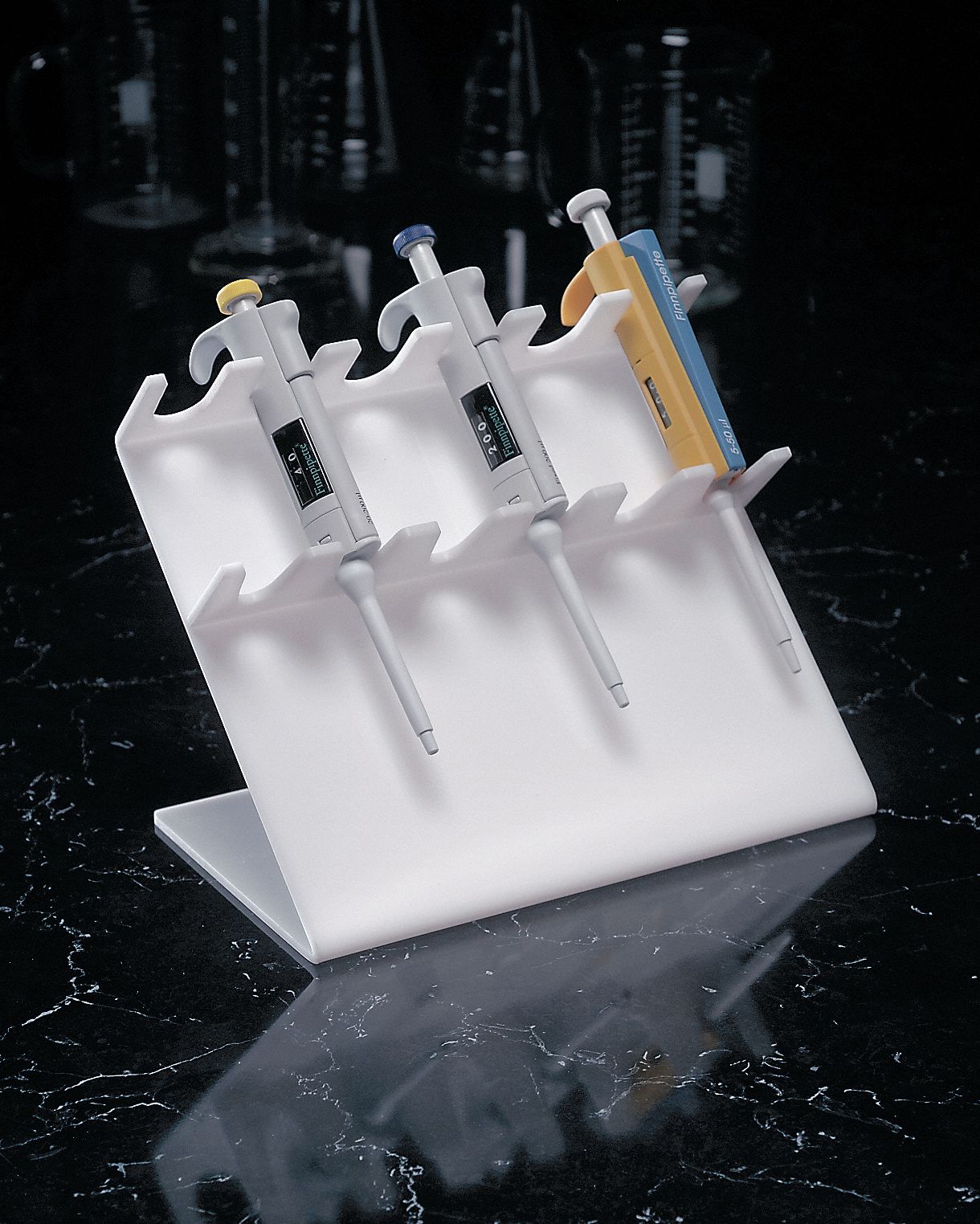 Pipette Carrier, Acrylic, White