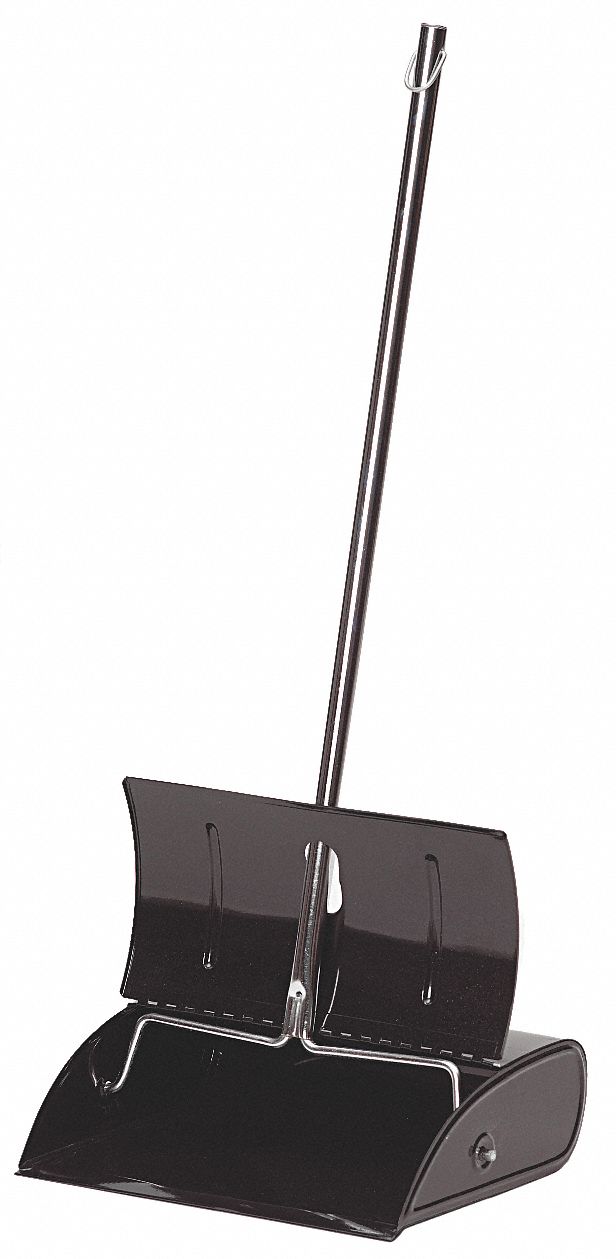 Long Handled Dust Pan, Metal, 12-1/2 In. W