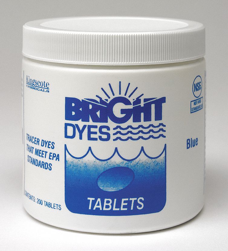 Dye Tracer Tablet, Fl Blue, PK 200