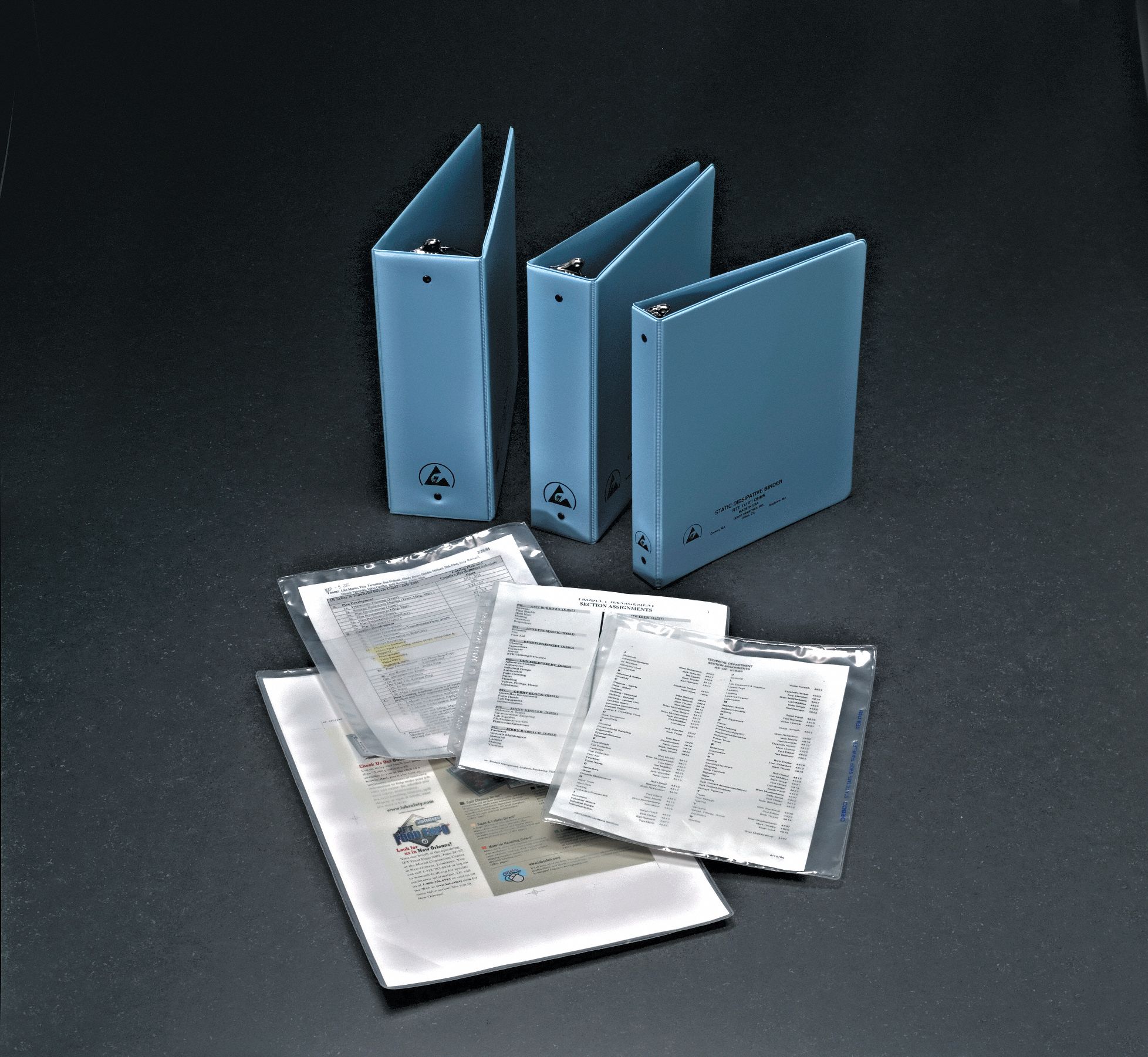 ESD Binder, 8.5x11 In, 2 In Ring