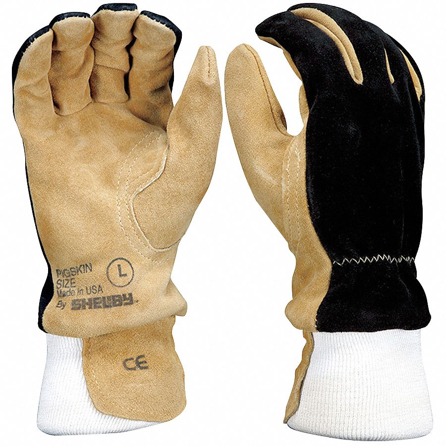 Firefighters Gloves, L, Pigskin