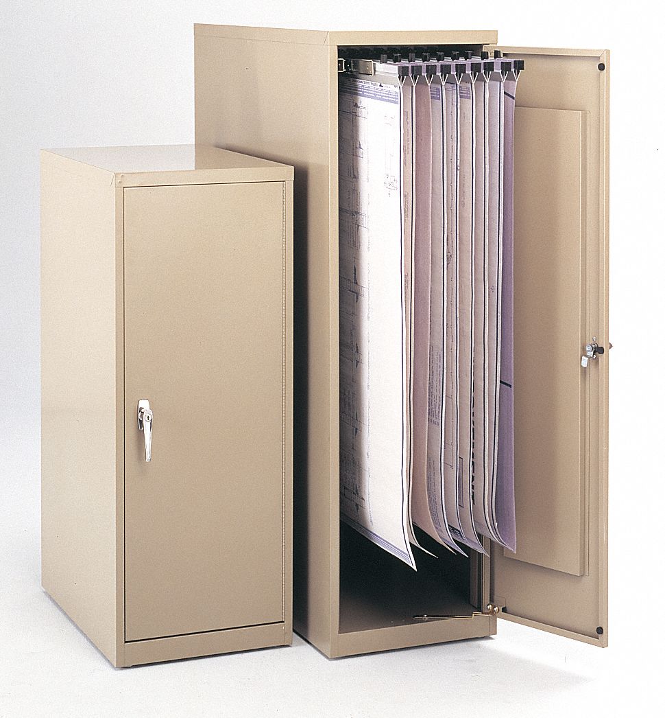 Vertical Storage Cabinet, 42Hx16Wx27D In