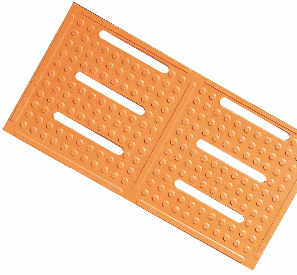 Anti-Slip Mat, Rubber, Orange, 4 ft x 60 ft