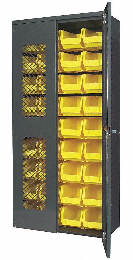 Bin Cabinet, 36 Bin, 78x36x18in