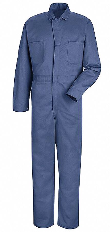 Coverall, Chest 52In., Blue