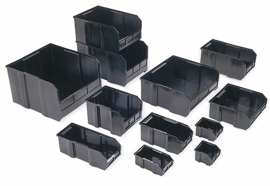 Bin Divider, 11-1/4L x 4-3/8W, Black, PK 6