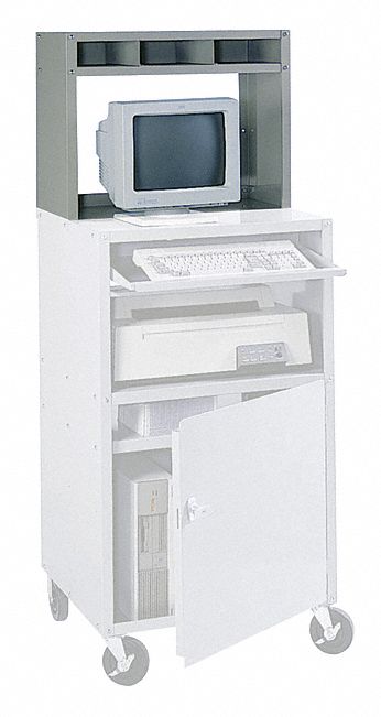 Computer Cabinet, Riser, Gray