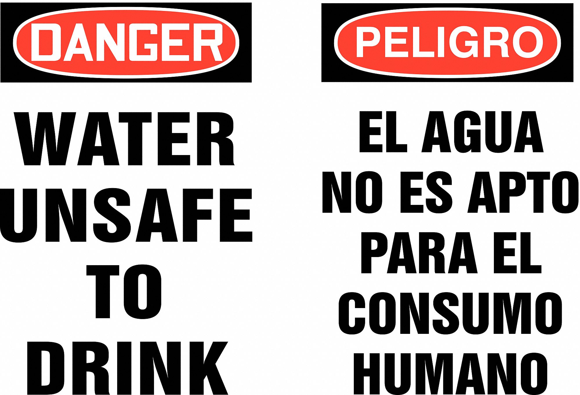 Danger Sign, 10 x 14In, BK/WHT, POL THN