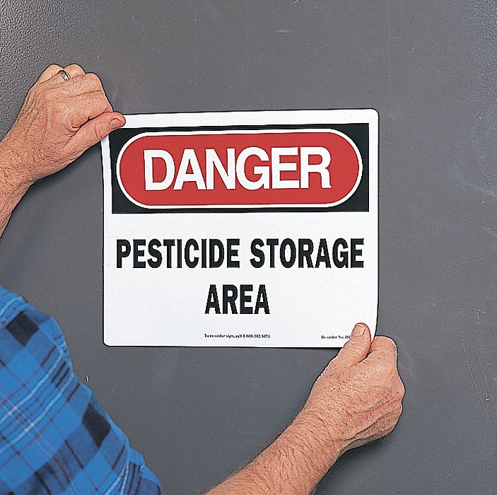 Danger Sign, 10 x 12In, R and BK/WHT, ENG