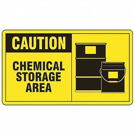 Caution Label, 5 In. H, 3-1/2 In. W, PK 5