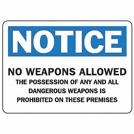 Notice Security Sign, 7 x 10In, AL, ENG