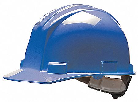 Hard Hat, FrtBrim, Slotted, 4PinLk, Blue