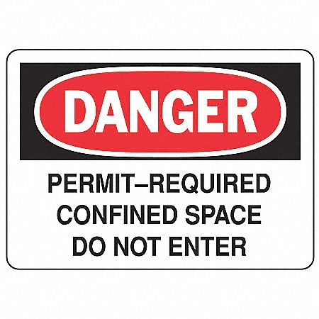 Danger Sign, 7 x 10In, R and BK/WHT, PLSTC