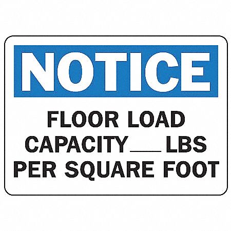 Notice Sign, 10 x 14In, BL and BK/WHT, ENG