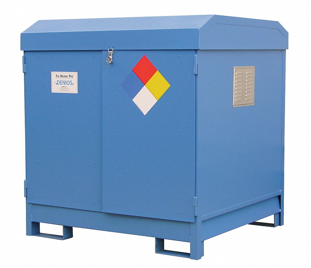 Storage Unit, 4x55 Gal. Cap, Blue