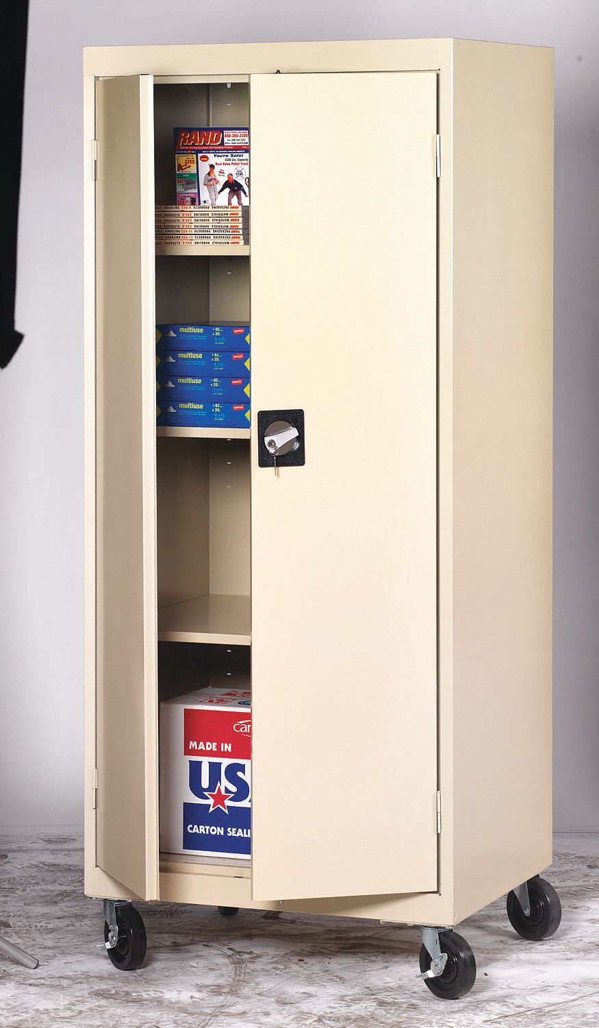 Mobile Storage Cabinet, Dove Gray