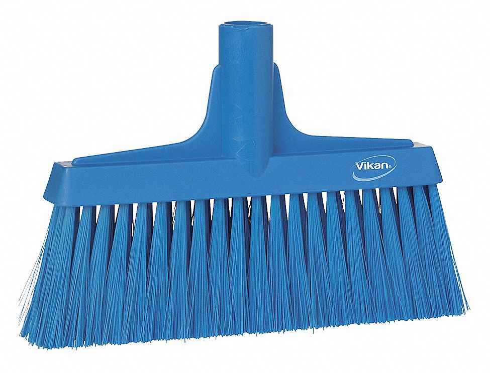 Synthetic Lobby Broom, Blue, 9-1/2 In