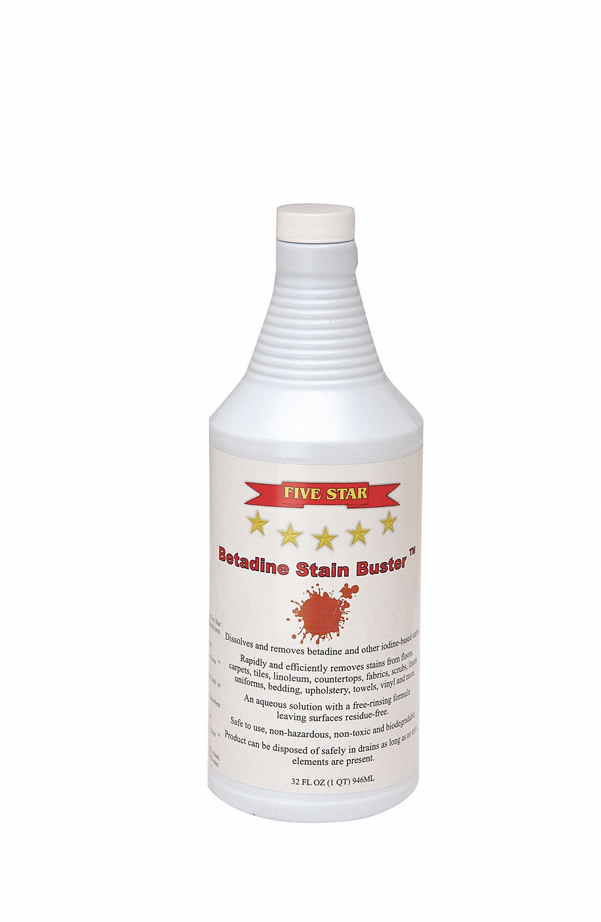 Liquid Stain Remover, 32 oz., Clear, PK 12