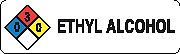 Ethyl Alcohol Labels, Roll, PK 250