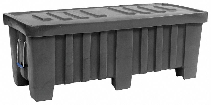 Ribbed Container, 18cu.ft., 700lb., Black