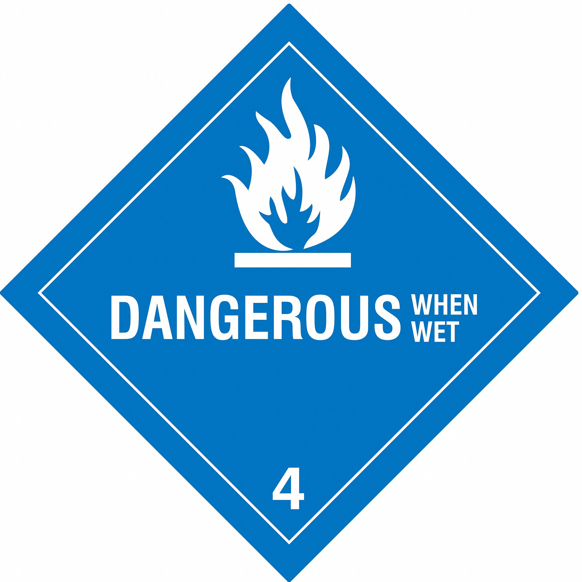 DOT Label, Vinyl, 4 In. H, 4 In. W, PK 25