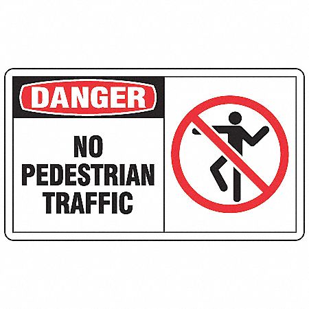 Safety Label, 3-1/2 In. H, 5 In. W, PK 5
