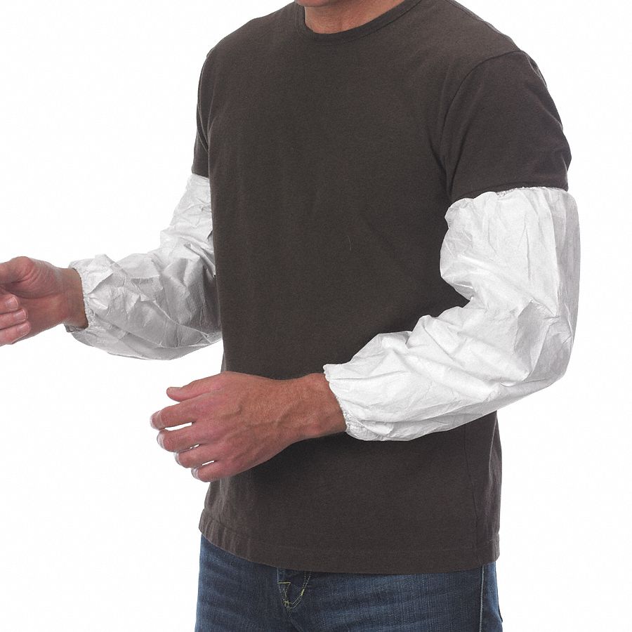 Disposable Sleeves, White, 18 In. L, PK 50