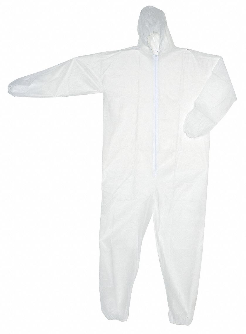 Hooded Polypropylene, Elastic, 3XL, PK 25