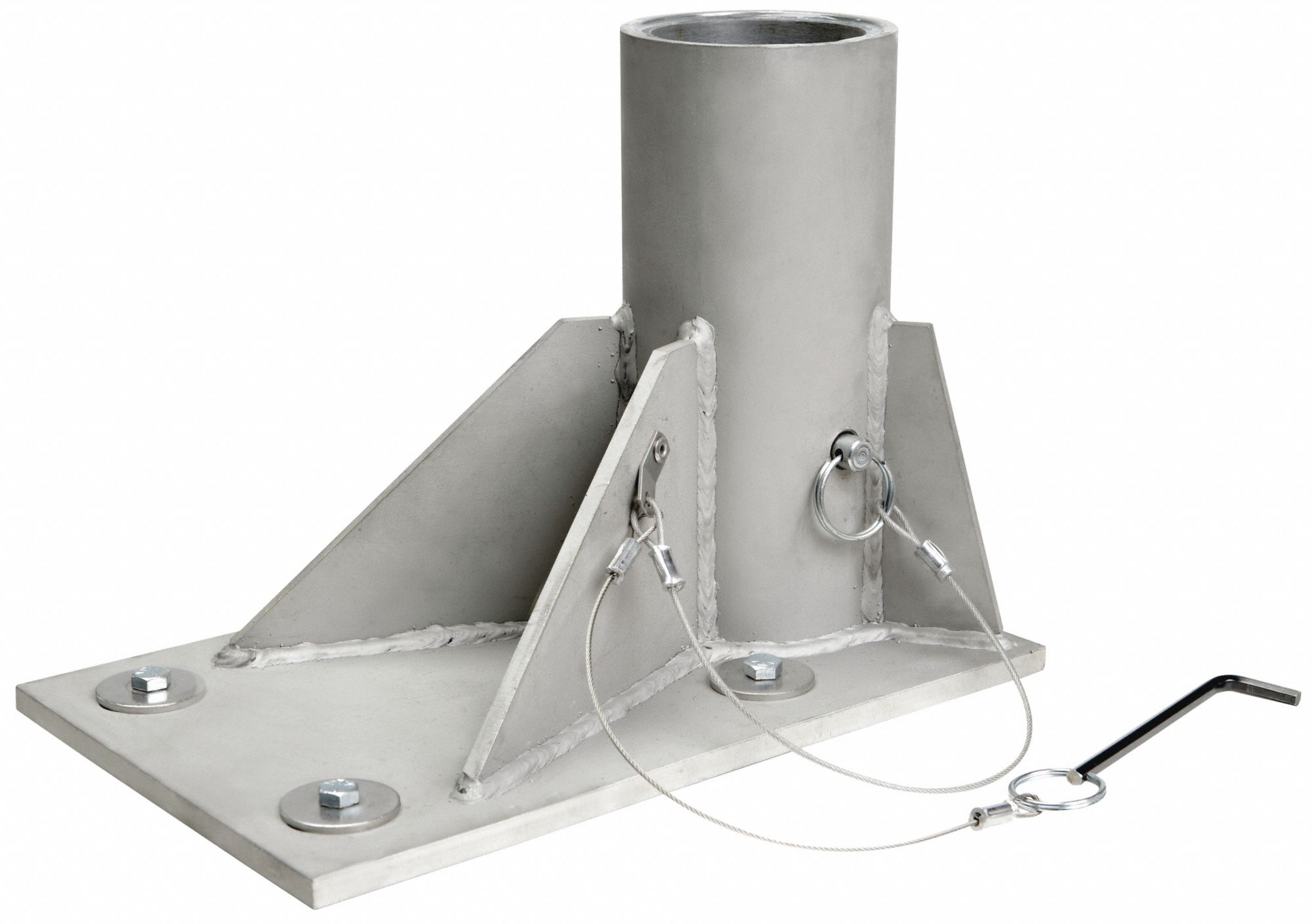 Hoist Floor Mount Sleeve, Steel, 9-1/4In H