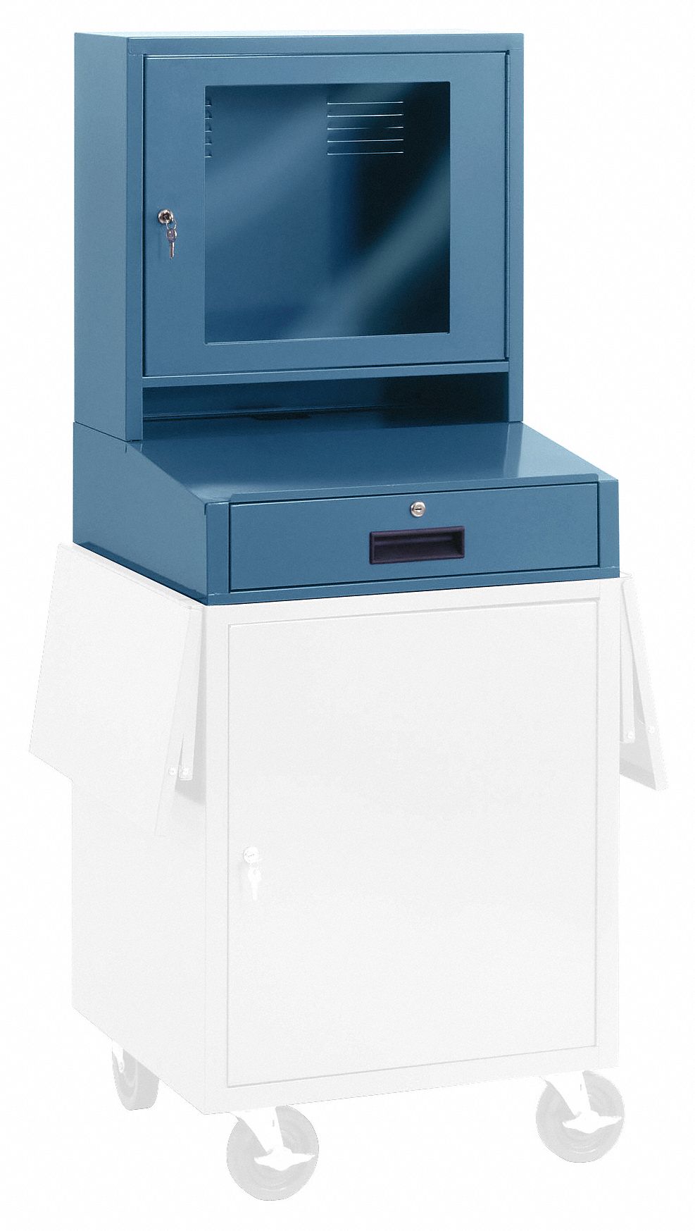 Mobile Computer Cabinet, LCD, Part A, Blue