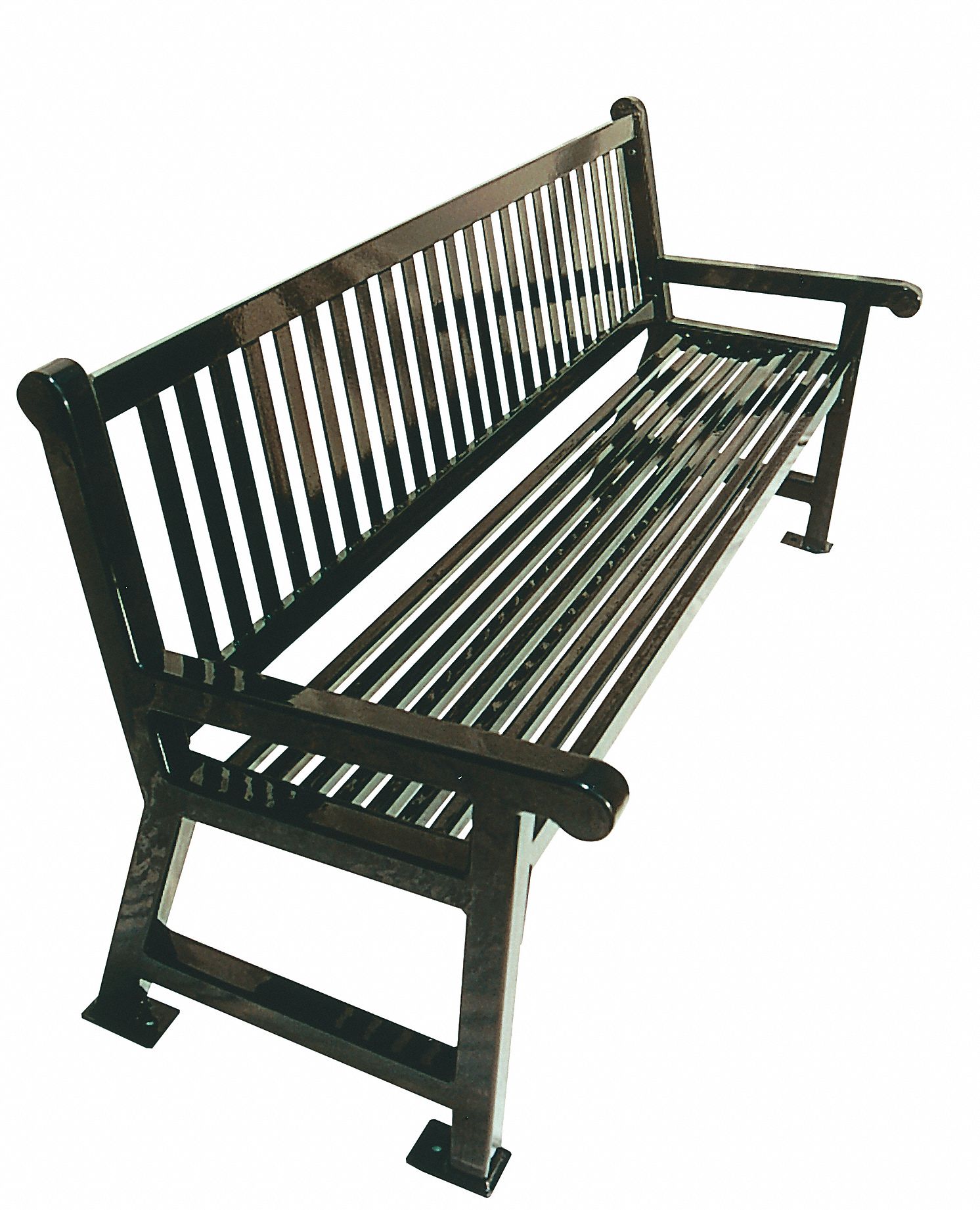 Outdoor Bench, 72 In., Green