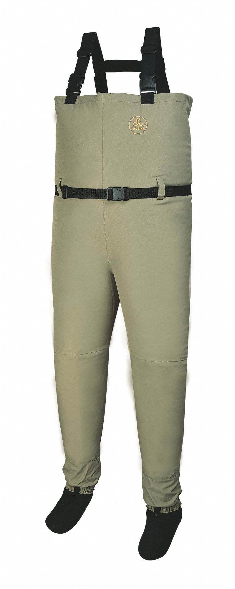 Chest Waders, Plain Toe, L, Tan, PR