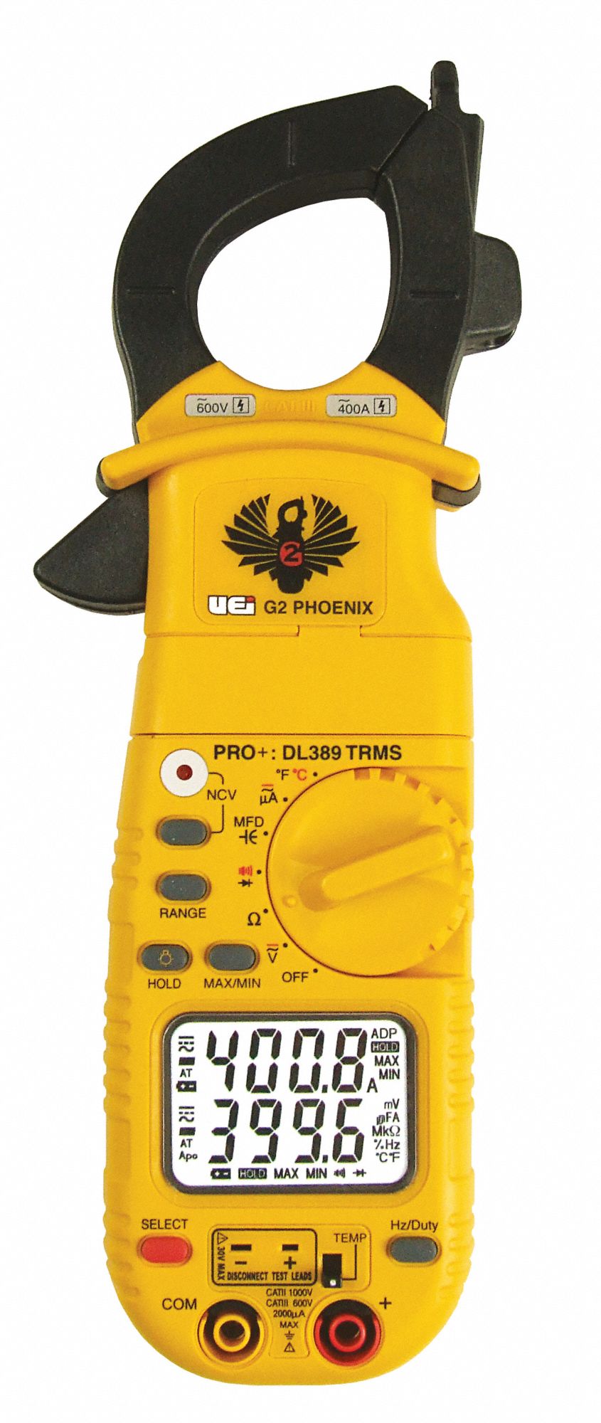 Digital Clamp On Ammeter, 400A, 750V