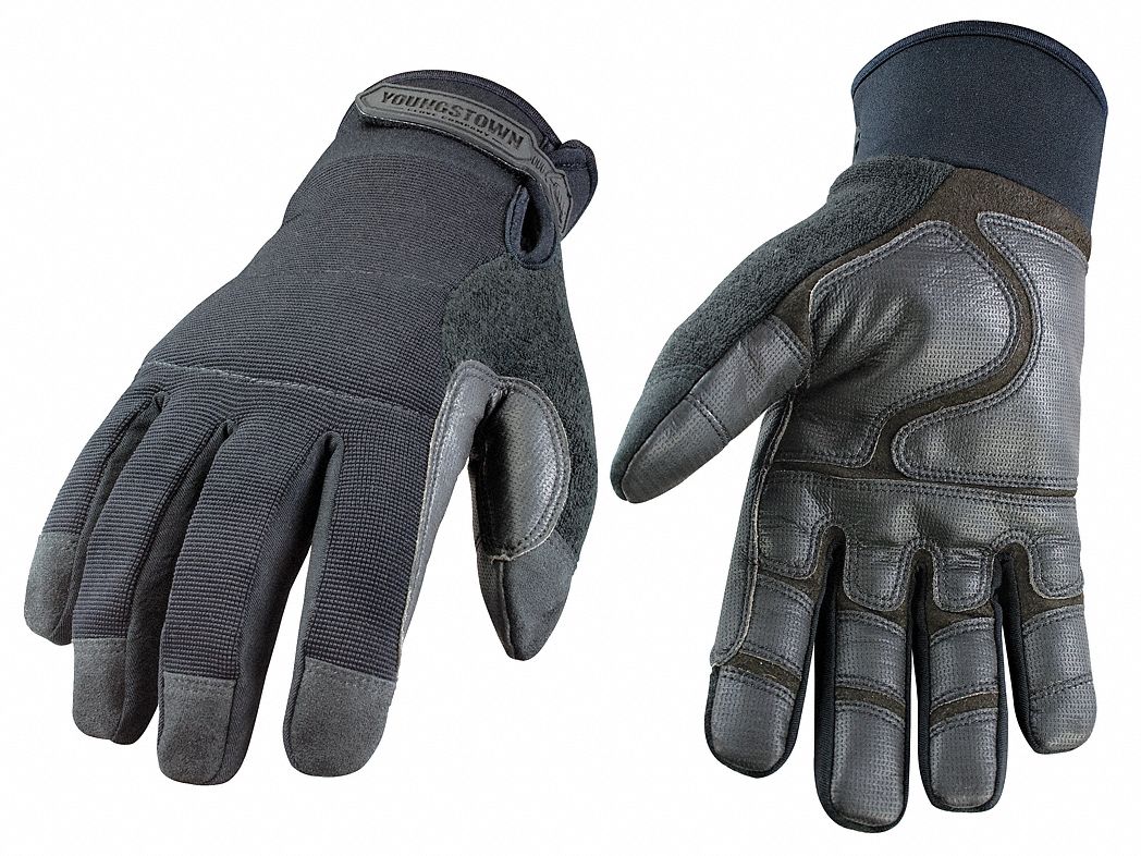 Tactical/Military Glove, L, Black, EA