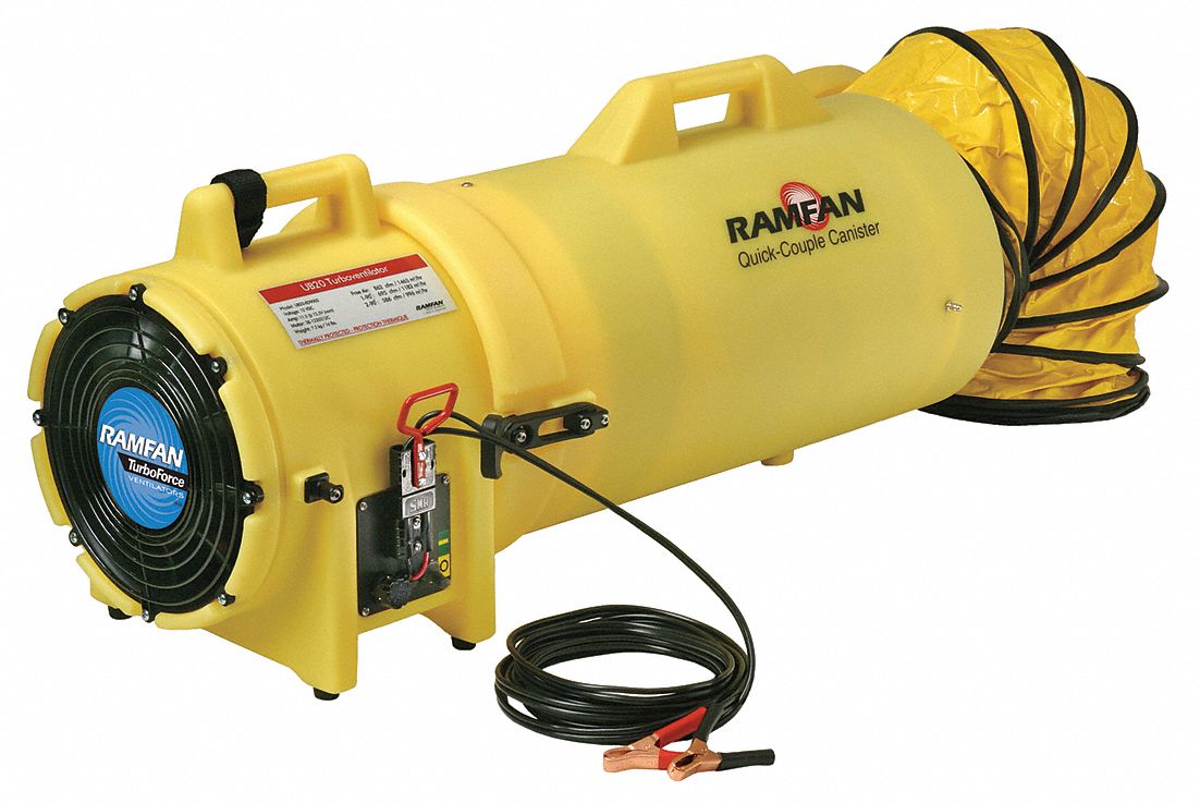 Conf.Sp. Fan, 8 In, 1/3 HP, 12VDC
