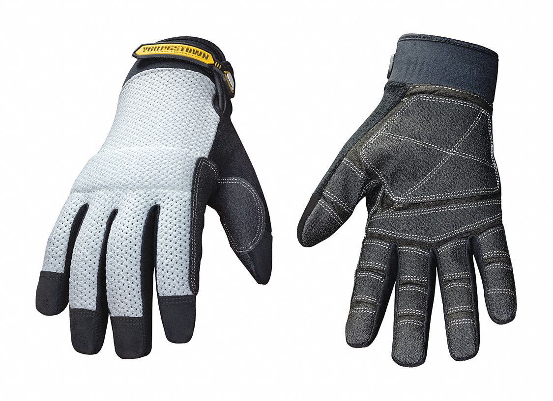 Mechanics Gloves, Gray, S, PR
