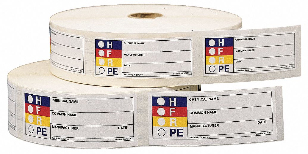 HMIG Label, 1-1/8 In. H, Paper, PK 1000