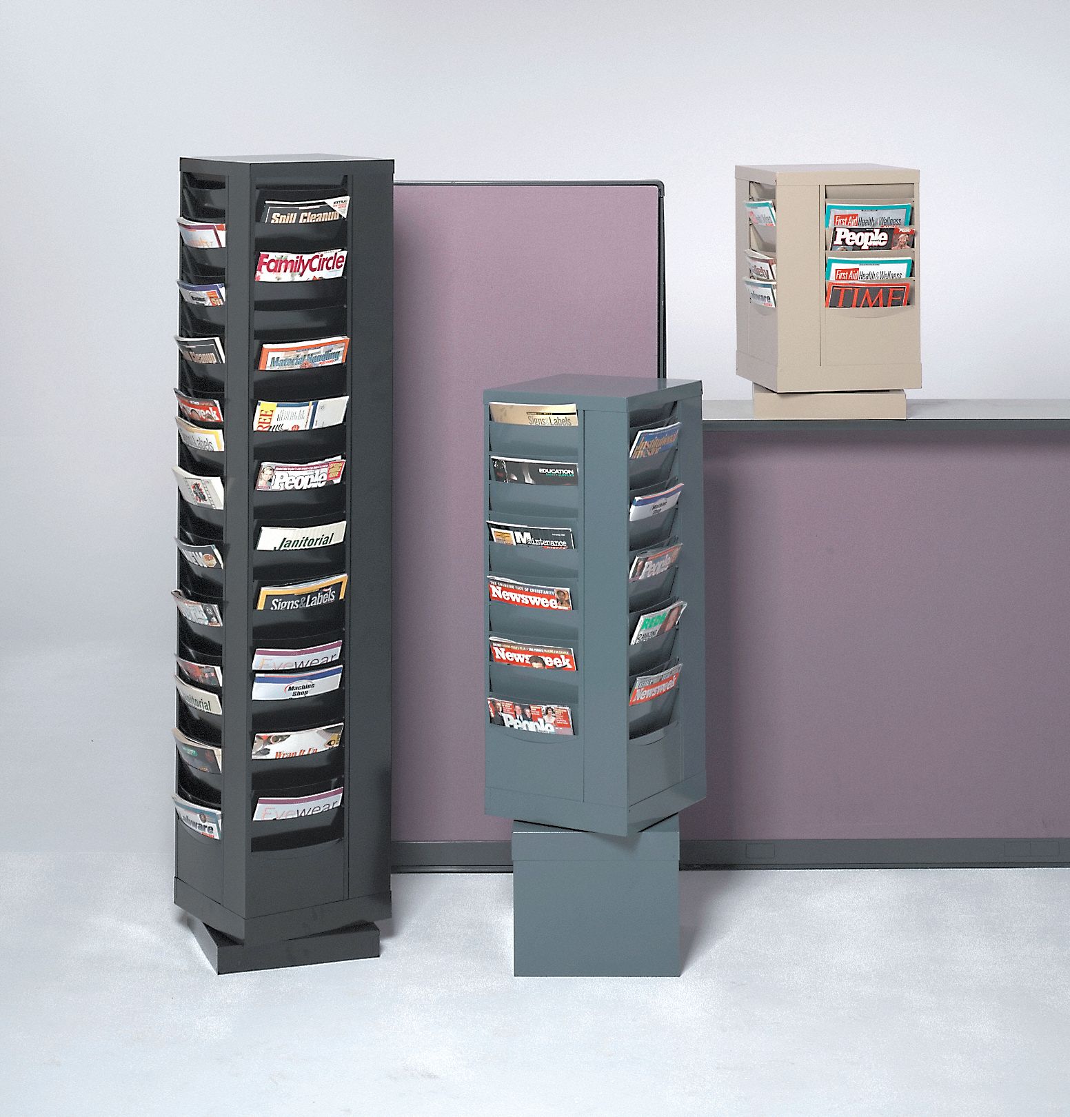 Magazine Display, 88 Compartments, Blk