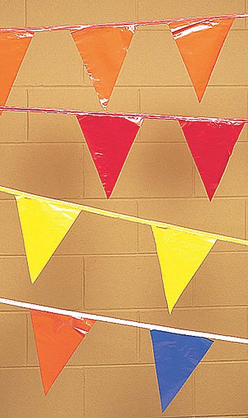 Pennants, Polyethylene, Multicolor, 100 ft.